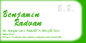 benjamin radvan business card